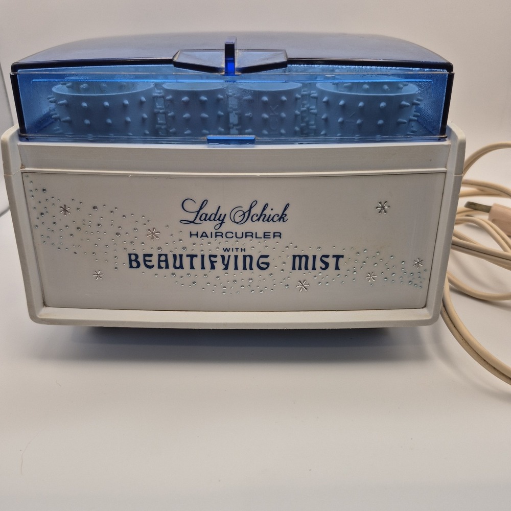 VTG Lady Schick Beautifying Mist Hair Curler Rollers Model 70 * 7 Clips - Works!